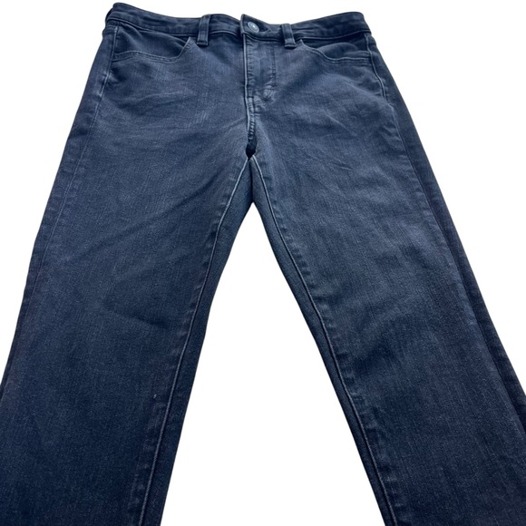 American Eagle Women’s 4 Short Black Denim The Dream Jean Super Hi-Rise Jeggings - Picture 9 of 16